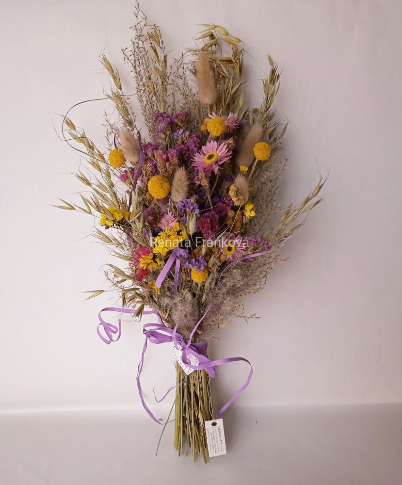 Kytice sušených květin (barevný mix), 574