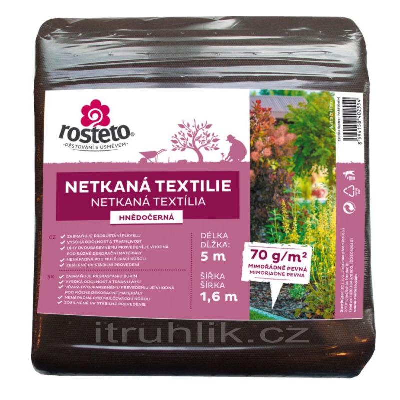 Neotex | Netkaná textilie Rosteto, 70 g, 5 x 1,6 m, hnědočerná
