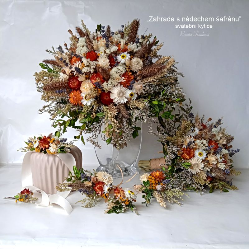 Svatební květinová sada Zahrada s nádechem šafránu