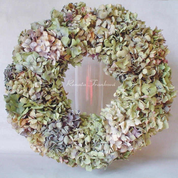 Přírodní věnec z hortenzie | Hydrangea natural VII. 40 cm