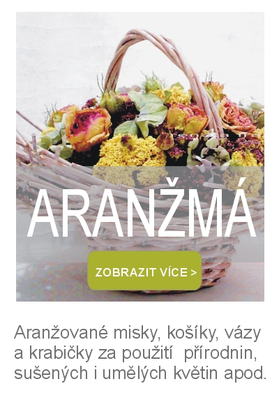 Aranžmá ze sušiny a umělých květin